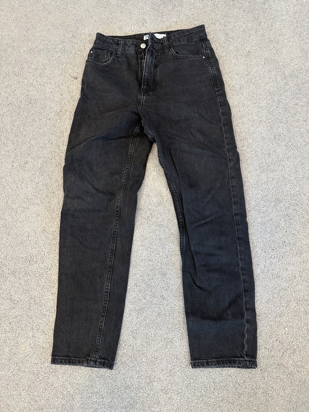 Zara Black Women's Straight-Leg Jeans